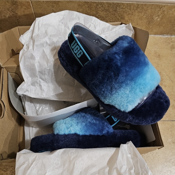 UGG Slides, Blue YOUTH 4 - Picture 2 of 3